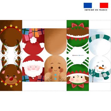 coupon - Kit mini-gants nettoyants motif Noël - Éponge 300 gr/m² 